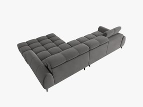 Coltar cu reglaj electric 5 locuri Alyse catifea L295 cm