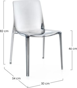 Scaun de grădină gri din plastic Adele – Bizzotto