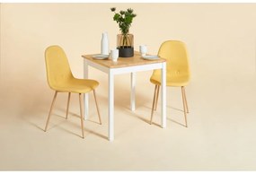 Masă dining din lemn de pin Bonami Essentials Sydney, 70 x 70 cm, natural-alb