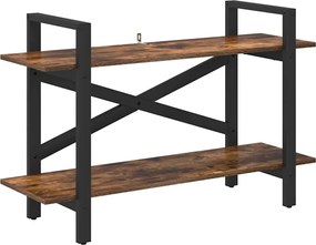 vidaXL Raft pentru cărți Stejar fumuriu 100 x 33,5 x 64 cm