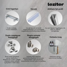 Cabină de duș curbată Spirit Clear 90x90x180 cm, fără cădiță de duș