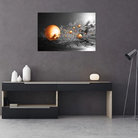 Tabloul bilelor portocalii abstarcte (90x60 cm)