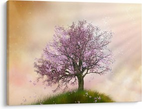 Tablou - Copacul înflorit în deal (70x50 cm)