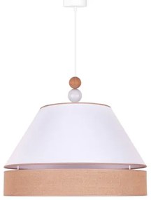 Duolla - Lustră pe cablu AVIGNON 1xE27/15W/230V d. 60 cm albă/maro