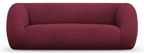 Canapea burgundy cu tapițerie din stofă bouclé 210 cm Essen – Cosmopolitan Design