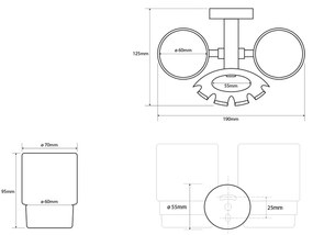 SAPHO XR900 X-Round suport pentru perie, inclusivochelari , argintiu