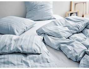 Lenjerie de pat albastru-deschis din damasc pentru pat de o persoană, extinsă 140x220 cm Noble – Södahl