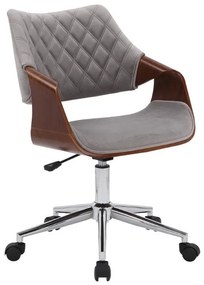 Scaun de birou Colt, gri / nuc