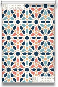 Roletă textilă Royal 5008 multicoloră cu model geometric mozaic