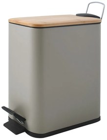 Coș de gunoi taupe cu pedală din oțel 5 l Erik – Spirella