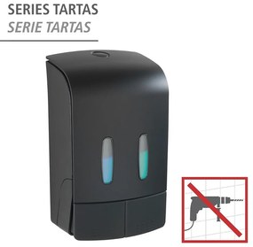 Dozator de săpun lichid negru de montat pe perete din plastic 0.96 l Tartas – Wenko