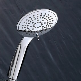 Set de duș argintiu mat din plastic 70 cm cu duș de mână Hydro – douceur d'intérieur