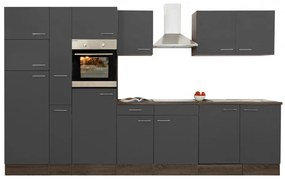 Mobilă de bucătărie Yorki 360, corp din stejar Yorki, cu față antracit satinat