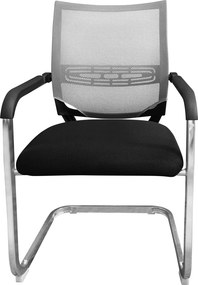 Scaun de conferinţe, negru/gri, FAJE