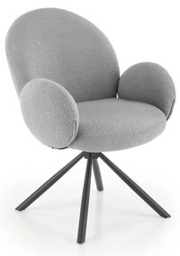 Scaun de dining KIVA, 1 buc., gri
