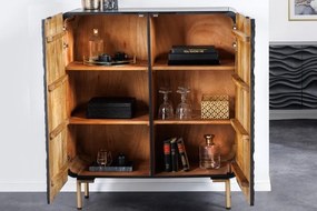 Dulap din lemn de mango Lagoon 120cm, negru