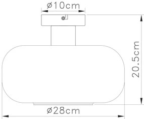 Lustră aplicată GIUSEPPE 1xE27/40W/230V gri Globo 15566D