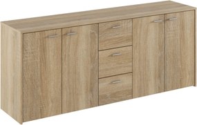 Comoda HUGOS 180, stejar sonoma, PAL melaminat, 180x42x75 cm