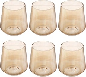 Pahare pentru bauturi reci OLGA, culoare sampanie, 6 bucati