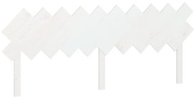 819241 vidaXL Tăblie de pat, alb, 196x3x80,5 cm, lemn masiv de pin