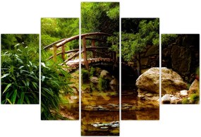 Tablou - Pod prin râu (150x105 cm)