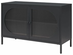 Vitrină neagră din metal 100x64x40 cm Luna – Støraa