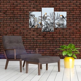 Tablou - Animale în pădurea tropicală (90x60 cm)