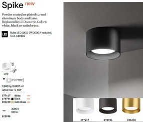 Plafoniera, Spot aplicat tavan SPIKE PL1 BIANCO