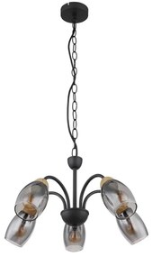 Lustra 5L design modern Gerly negru