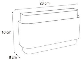 Aplică industrială neagră cu 2 lumini - Coen
