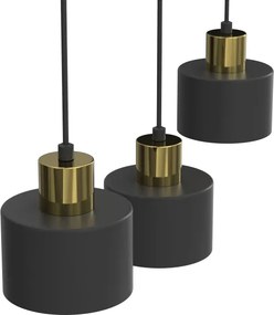 Candelabru suspendat cu cablu PARKLA 3xE27/15W/230V, negru