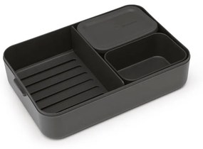 Cutie pentru alimente Brabantia Make&Take 1006290, 2 L, Cu separatoare, Inchidere etansa, Fara BPA, Gri inchis