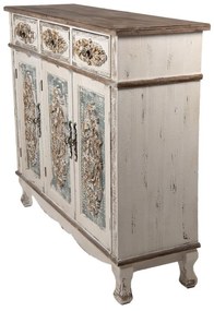 Comoda natur, din lemn masiv, aspect vintage, Eloise
