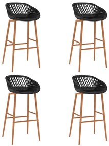 Set mobilier de bar, 5 piese, negru Negru, 5