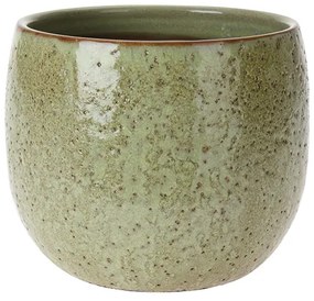 Ghiveci Pebble din ceramica verde 16x13 cm