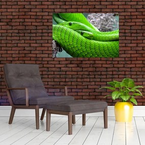 Tablou cu șerpi verzi (90x60 cm)