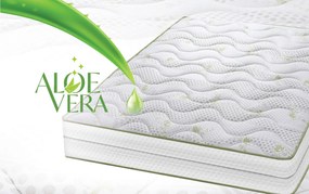 Saltea ortopedica Aloe Vera Dual Confort, 160x200x25 cm, Memory 4 cm, 7 zone de confort, reversibila, fermitate medie