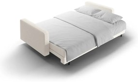 Canapea crem extensibilă, cu spațiu de depozitare cu tapițerie din țesătură bouclé 222 cm Bali – Cosmopolitan Design