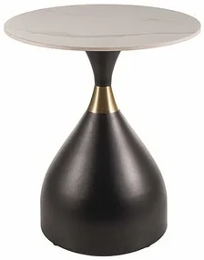 Măsuță de cafea Pineto, marmură / negru