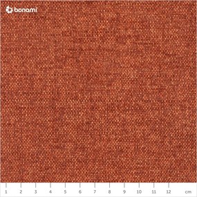 Canapea extensibilă în formă de "U" cu șezlong pe partea stângă Miuform Scandic Lagom, portocaliu închis