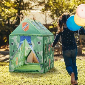 Cort de Joaca pentru Copii 3+ Ani pentru Intern si Extern Verde 93x69x103cm HOMCOM | Aosom RO