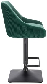 HR920KW Scaun Verde din Catifea cu Bază Neagră
