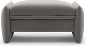 Taburet gri închis cu tapițerie din catifea Georgia – Micadoni