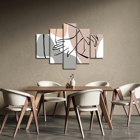 Tablou - Femeie corp linie de artă N⁰2 (150x105 cm)