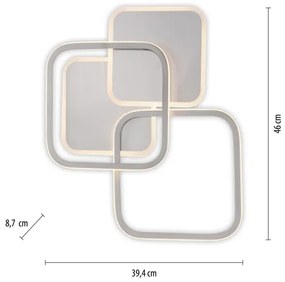 Plafonieră LED/36W/230V crom mat Leuchten Direkt 14117-55