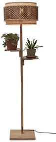Lampa de podea eco din bambus cu 2 rafturi Bhutan 40x25 natur