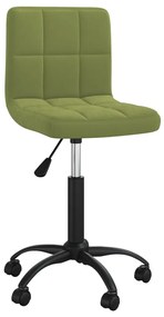 3087587 vidaXL Scaune de sufragerie pivotante 6 buc, verde deschis, catifea