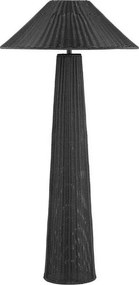Lampa de podea din ratan sintetic pentru exterior Plom negru