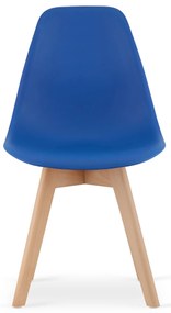 Scaun KITO albastru cu picioare din fag