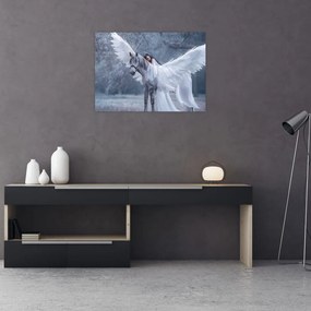 Tablou - Fata și unicorn (70x50 cm)